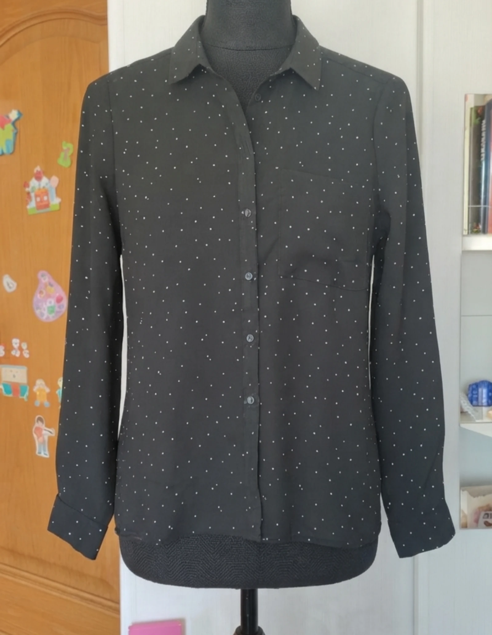 Camisa negra estrellitas mujer Lefties Talla S/36